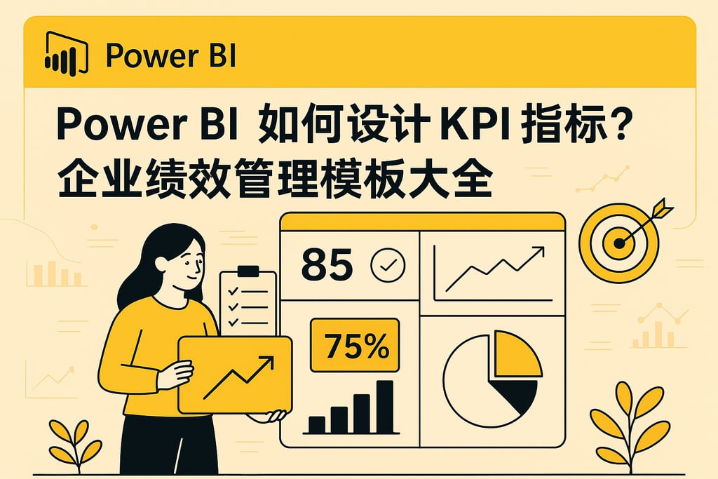 Power BI如何设计KPI指标？企业绩效管理模板大全